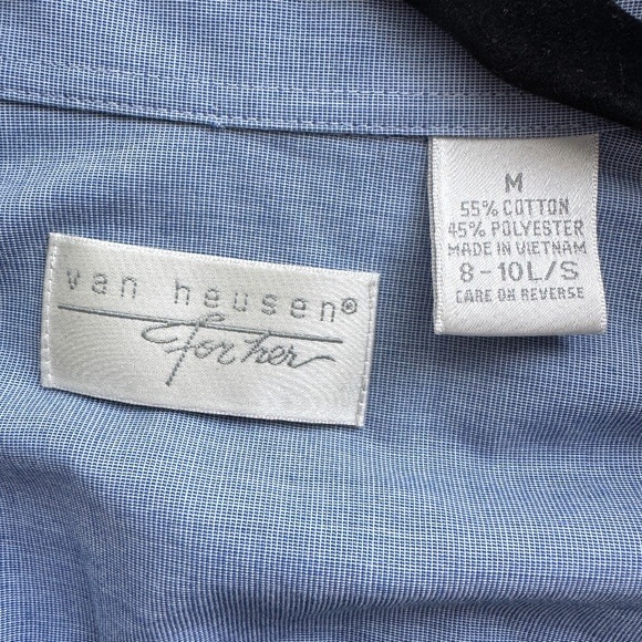Van Heusen - Blue Long Sleeves Button Down Shirt - Picture 5 of 6
